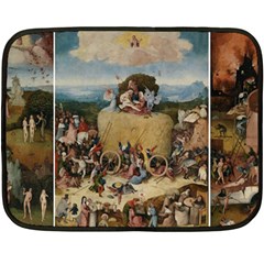 Heronimus Bosch The Haywagon 2 Fleece Blanket (mini) by impacteesstreetwearthree