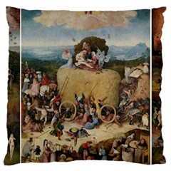 Heronimus Bosch The Haywagon 2 Large Cushion Case (two Sides) by impacteesstreetwearthree