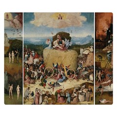 Heronimus Bosch The Haywagon 2 Double Sided Flano Blanket (small)  by impacteesstreetwearthree