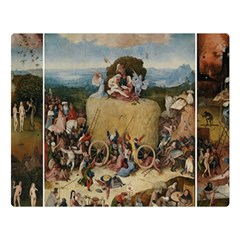 Heronimus Bosch The Haywagon 2 Double Sided Flano Blanket (large)  by impacteesstreetwearthree