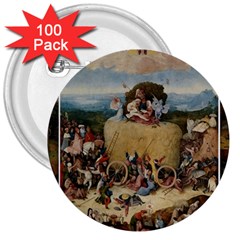 Heronimus Bosch The Haywagon 2 3  Buttons (100 Pack)  by impacteesstreetwearthree