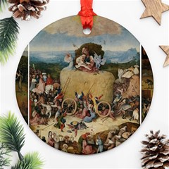 Heronimus Bosch The Haywagon 2 Ornament (round)