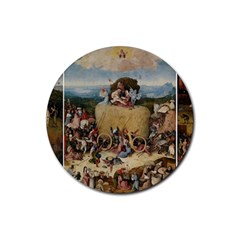 Heronimus Bosch The Haywagon 2 Rubber Coaster (round) 