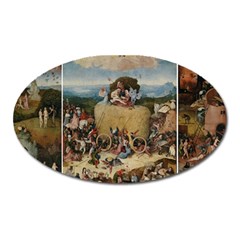 Heronimus Bosch The Haywagon 2 Oval Magnet by impacteesstreetwearthree