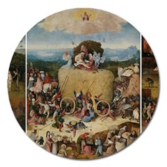 Heronimus Bosch The Haywagon 2 Magnet 5  (round)