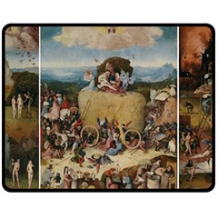 Heronimus Bosch The Haywagon 2 Fleece Blanket (medium) 