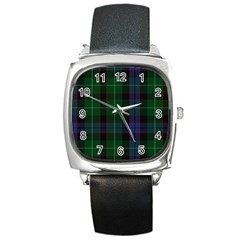 Abercrombie Tartan Square Metal Watch