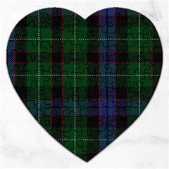 Abercrombie Tartan Jigsaw Puzzle (heart) by impacteesstreetwearfour