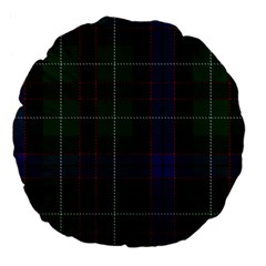 Abercrombie Tartan Large 18  Premium Flano Round Cushions by impacteesstreetwearfour