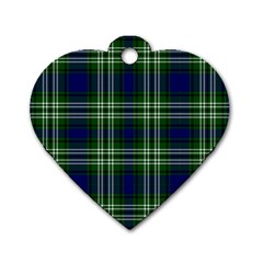 Tweedside District Tartan Dog Tag Heart (one Side) by impacteesstreetwearfour