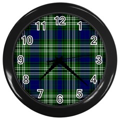 Tweedside District Tartan Wall Clock (black) by impacteesstreetwearfour