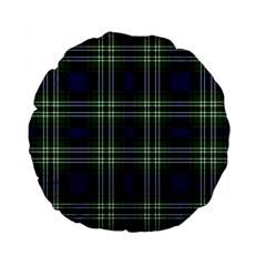 Tweedside District Tartan Standard 15  Premium Flano Round Cushions by impacteesstreetwearfour