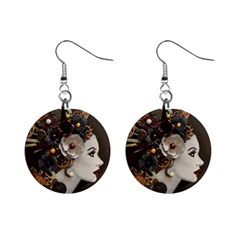 Mechanical Beauty  Mini Button Earrings