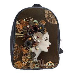 Mechanical Beauty  School Bag (large) by CKArtCreations