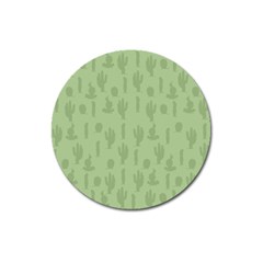 Cactus Pattern Magnet 3  (round) by Valentinaart