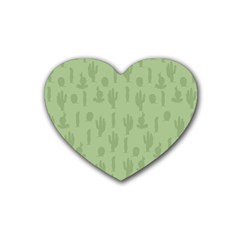 Cactus Pattern Heart Coaster (4 Pack)  by Valentinaart