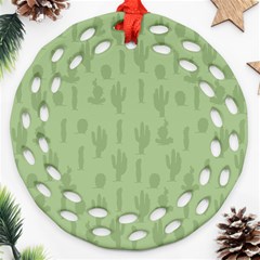 Cactus Pattern Ornament (round Filigree)