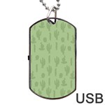 Cactus pattern Dog Tag USB Flash (Two Sides) Front