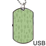 Cactus pattern Dog Tag USB Flash (Two Sides) Back