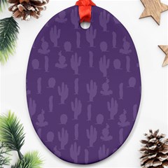 Cactus Pattern Ornament (oval)