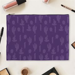 Cactus Pattern Cosmetic Bag (xl) by Valentinaart