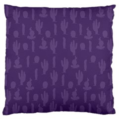 Cactus Pattern Large Flano Cushion Case (one Side) by Valentinaart