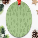 Cactus pattern Ornament (Oval) Front