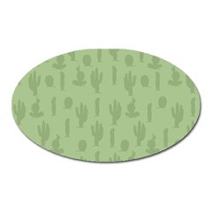 Cactus Pattern Oval Magnet by Valentinaart