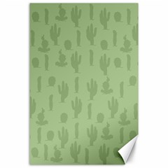 Cactus Pattern Canvas 24  X 36  by Valentinaart