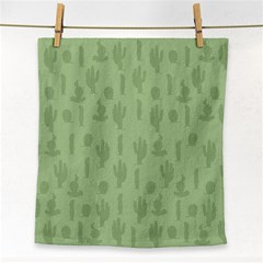 Cactus Pattern Face Towel by Valentinaart