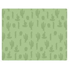 Cactus Pattern Double Sided Flano Blanket (medium)  by Valentinaart