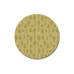 Cactus Pattern Magnet 3  (round) by Valentinaart