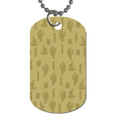 Cactus Pattern Dog Tag (two Sides) by Valentinaart