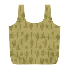 Cactus Pattern Full Print Recycle Bag (l) by Valentinaart