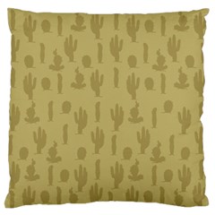 Cactus Pattern Large Flano Cushion Case (one Side) by Valentinaart