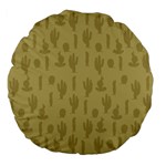 Cactus pattern Large 18  Premium Flano Round Cushions Front