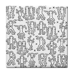 Doodle Pattern Tile Coasters