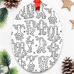 Doodle Pattern Ornament (Oval)