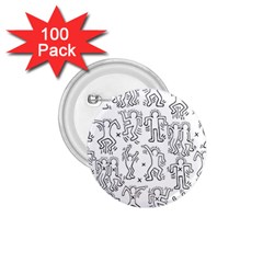 Doodle Pattern 1.75  Buttons (100 pack) 