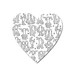 Doodle Pattern Heart Magnet