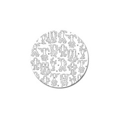 Doodle Pattern Golf Ball Marker (10 pack)