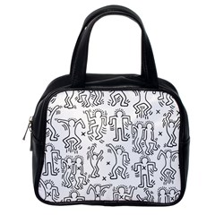 Doodle Pattern Classic Handbag (One Side)