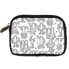 Doodle Pattern Digital Camera Leather Case