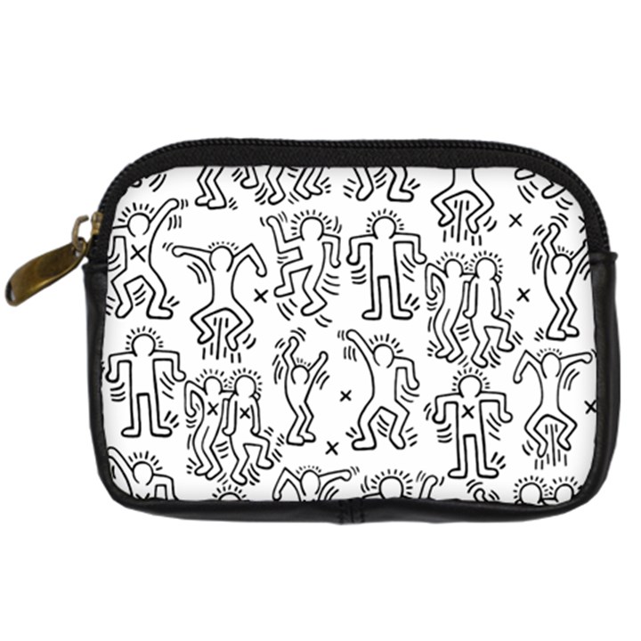 Doodle Pattern Digital Camera Leather Case