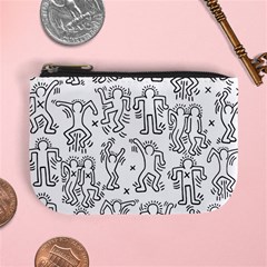 Doodle Pattern Mini Coin Purse by Valentinaart