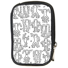 Doodle Pattern Compact Camera Leather Case