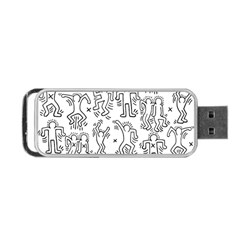 Doodle Pattern Portable USB Flash (Two Sides)