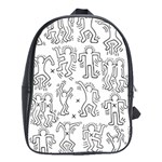 Doodle Pattern School Bag (XL) Front