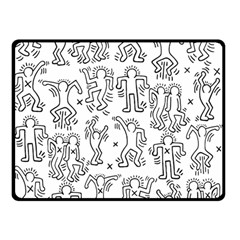 Doodle Pattern Double Sided Fleece Blanket (Small) 