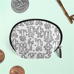 Doodle Pattern Accessory Pouch (small) by Valentinaart